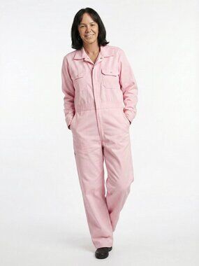 Big Al Pink Fitted Coveralls – Barbie Mechanic Halloween Costume - Pink - XL